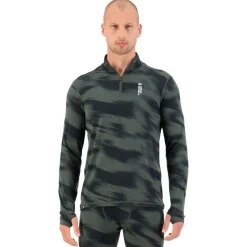 Sous-vêtement technique Mons Royale Europe M's Cascade 1/4 Zip Rosin Motion