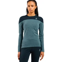 Sous-vêtement technique Odlo Revelstoke Pw 150 Top W Provincial Blue Dark Sapphir