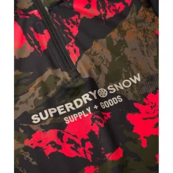 Sous-vêtement technique Superdry Base Layer Half Zip Top Volcanic Mountain Orange