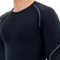 Sous-vêtement technique Uyn Man Evolutyon Uw Shirt Lg Sleeve Blackboard Anthracite White