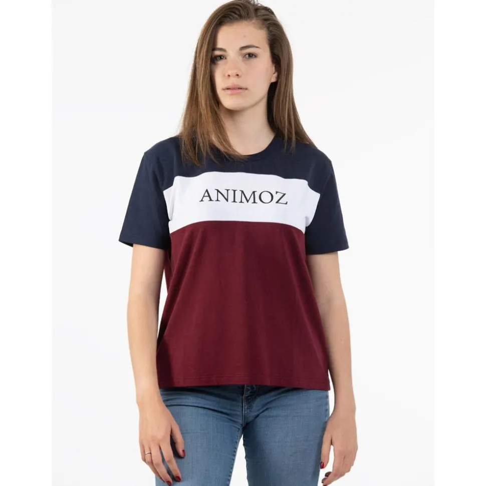 Tee-shirt Animoz Uzio Bleu Blanc Bordeaux