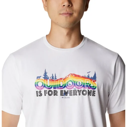 Tee-shirt de rando Columbia M's Sun Trek SS Graphic Tee White / Multi C Graphic