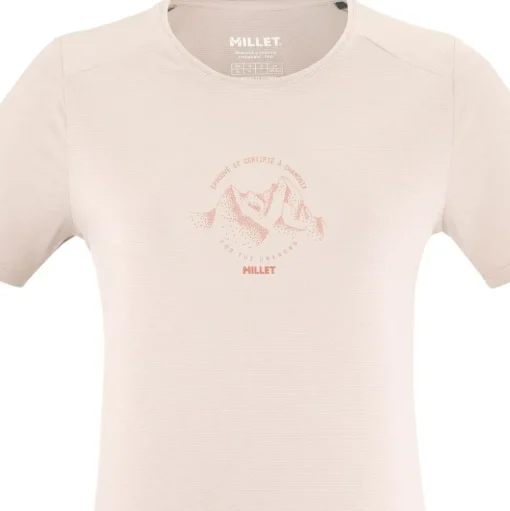 Tee-shirt de rando Millet Ubic Light Tee Shirt Short Sleeve W Vanilla Cream