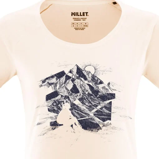 Tee-shirt de rando Millet Tana Ts Ss W Vanilla Cream