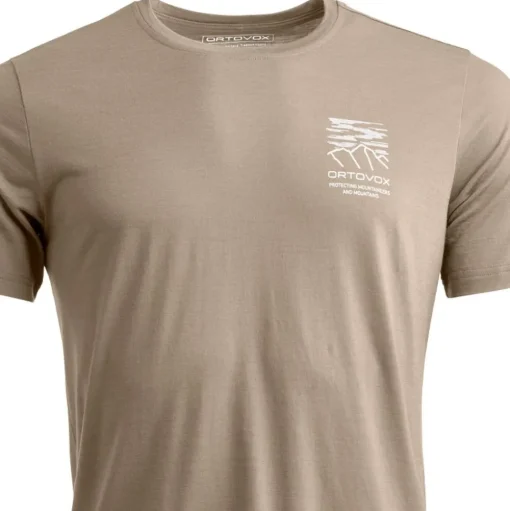 Tee-shirt de rando Ortovox 150 Cool Mtn Mission Tee Shirt Grey Sand