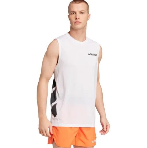 Tee-shirt de trail adidas Xpr Tank Sans Manche White