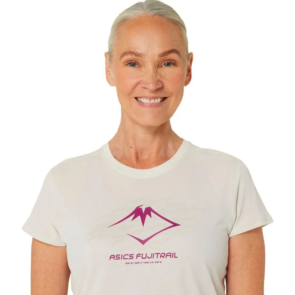 Tee-shirt de trail Asics W Fujitrail Logo Ss Top Birch
