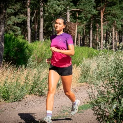 Tee-shirt de trail Le Colibri Frenchy Le Frog Violet