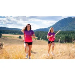 Tee-shirt de trail Le Colibri Frenchy Le Frog Violet