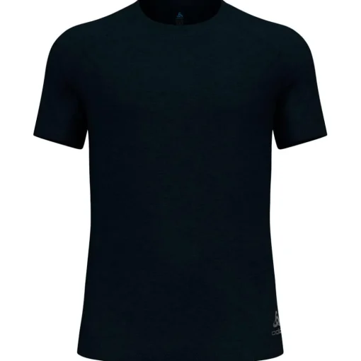 Tee-shirt de trail Odlo Essential 365 Tee Shirt Crew Neck Short Sleeve Black Melange