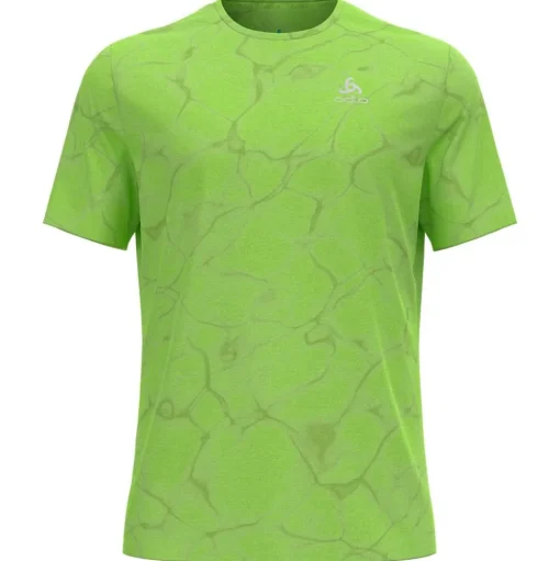 Tee-shirt de trail Odlo Zeroweight Engineered Chill Tec Sharp Green Melange