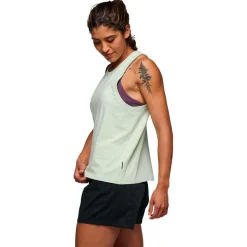 Tee-shirt d’escalade Black Diamond W Project Muscle Tank Foam Green