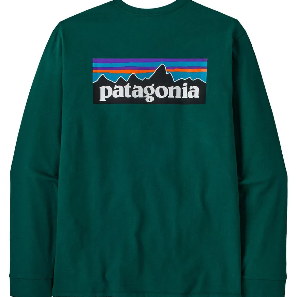 Tee-shirt Patagonia P-6 Logo Responsibili-Tee L/S Cascade Green