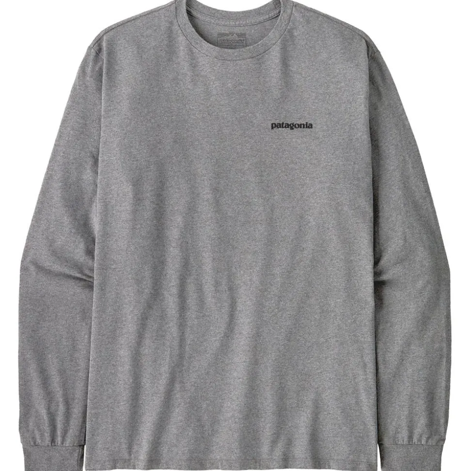 Tee-shirt Patagonia P-6 Logo Responsibili-Tee L/S Gravel Heather