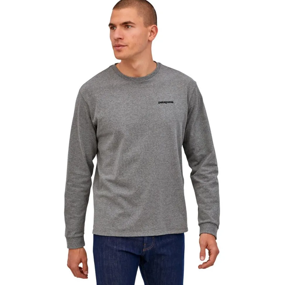 Tee-shirt Patagonia P-6 Logo Responsibili-Tee L/S Gravel Heather