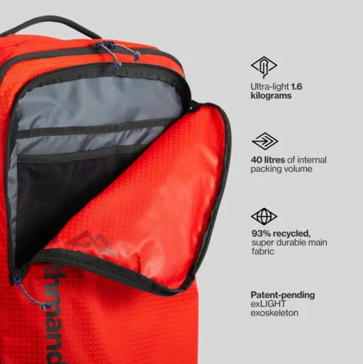 Valise Kathmandu Feather Flight Carry On 40L Hut Orange