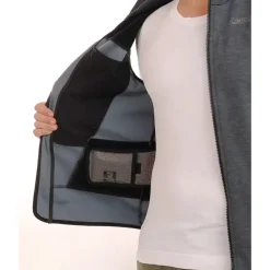 Veste Lenz Heat Vest 2.0 Men + 2 Heat Pads Black Grey Melange